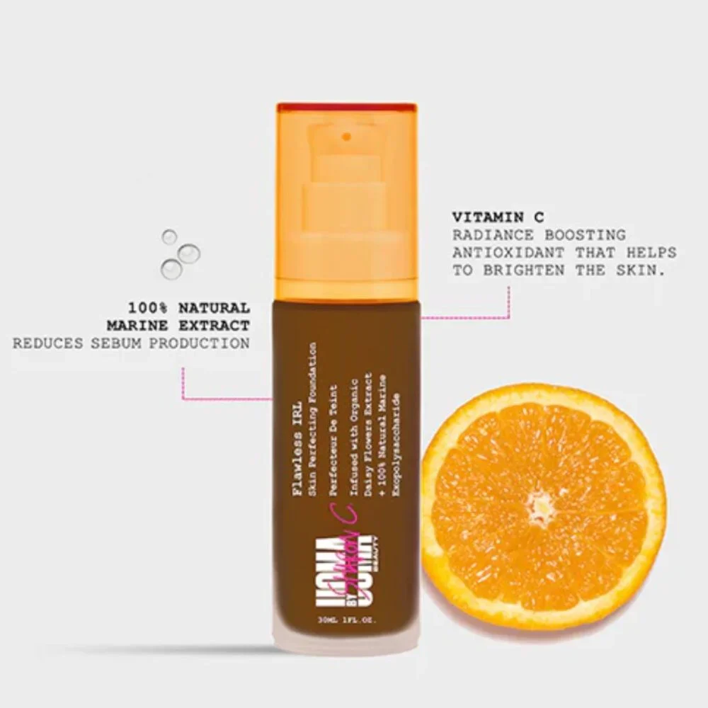Uoma Beauty Flawless IRL Foundation T6 Skin Perfecting Liquid Makeup